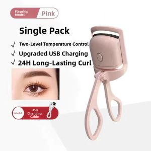 Portable Electric Heated Eyelash Curler Rechargeable Self-Heating Eyelash Clamp Convenient Beauty Skin Care Tool