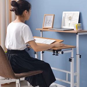Standing Adjustable Table Lift Laptop Modern Space Saver Bedroom Office Portable Computer Desk