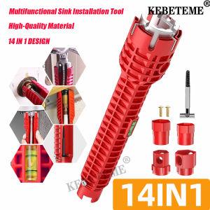 (Local Seller) 14 In 1 Faucet Sink Wrench Pipe Wrenches Faucet Sink Installer Kit for Bathroom Kitchen Plumbing Repair Installation Hand Tools