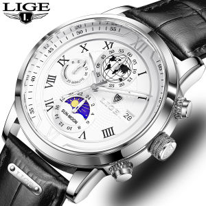 LIGE Luxury Mens Watches Waterproof Luminous Fashion Quartz Watch For Men Business Casual Man Date Chronograph Relogio Masculino