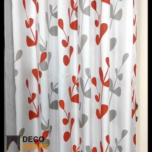 Hordeng Jendela Pintu Kamar Murah Kain Satin Bridal Tebal Motif Daun Model Smokering