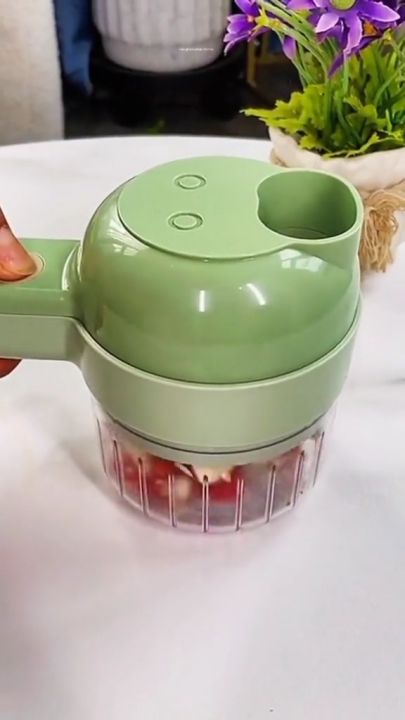 Food Chopper Elektrik Blender Gagang Portable 4 in 1 Chopper Mini