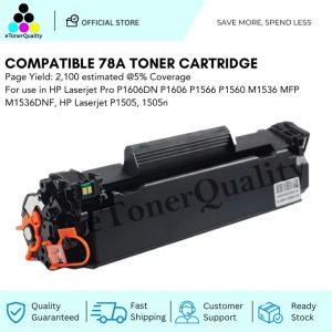 ETQ Compatible 78A CE278A Black Toner Cartridge for use in HP Printer