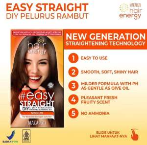 Makarizo easy straight diy 120ml pelurus rambut diy