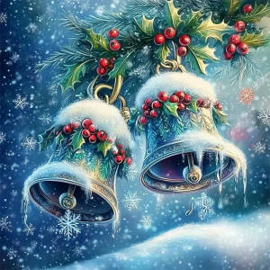 HUACAN Diamond Painting Full Kits Christmas Ring Landscape Decoration For Home Mosaic Rhinestones