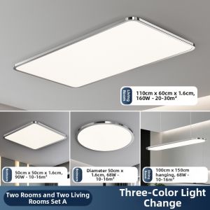 FANZHEN | Modern Minimalist Electroplated Chrome Ultra-thin Ceiling Light 1.6CM