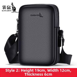Kangaroo | Mens Genuine Leather Crossbody Bag