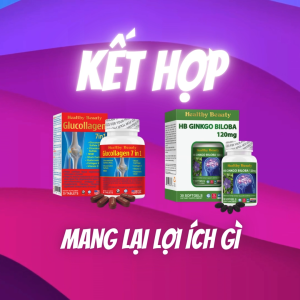 Combo Vận Động Dẻo Dai – Tư Duy Sáng Suốt (HB GLUCOLLAGEN 7 IN 1-30V + HB GINKGO BILOBA 120mg-30V)