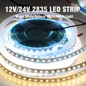5M/10M/20M 2835 LED Light Strip 2-pin 3-color Double-sided Adhesive Light Strip 13w/m Home Decoration Light Strip