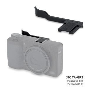 JJC Metal Thumb Up Grip Holder Hand Grip for Ricoh GRII GR2 GR III GR3 GR IIIx GRIII HDF GRIIIx HDF Camera Secure Thumb Bracket with Hot shoe Cover Function