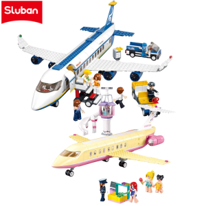 City Cargo เครื่องบินเครื่องบินเก็บ Airport Airbus Holiday เครื่องบิน Avion Creative Building Blocks Constructor ของเล่นเพื่อการศึกษา