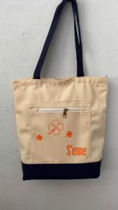AV02K túi tote thời trang thương hiệu Seme form rộng Họa tiết cỏ ba lá đựng laptop và nhiều vật dụng cá nhân khác.