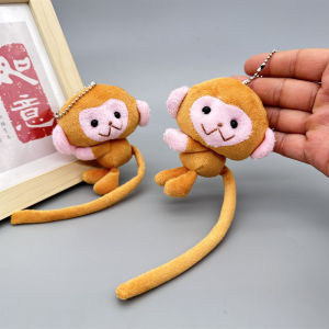 【♡Lovely girls house♡】Cute Monkey Plush Soft Toy Cute Keychain Plush Bag Pendant