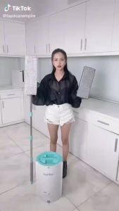 CÂY LAU NHÀ THÔNG MINH TỰ ĐỘNG VẮT XOAY 360 ĐỘ EMPIRE 311 CAO CẤP. BỘ KÈM 02 BÔNG LAU THÙNG LAU NHÀ CÂY LAU NHÀ