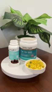 Combo Bổ Não Healthy Care Ginkgo Biloba 2000 100 Viên & Dầu Cá Herbs of Gold Fish Oil 1000 200 Viên – Hỗ Trợ Trí Nhớ Tuần Hoàn Não