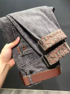 Quần Jeans Nam Co Giãn Ôm Vừa Vặn Thời Trang Mùa Thu Quần Dài Thường Ngày Cạp Thấp Quần Jeans Denim Co Giãn Thường Ngày Cho Nam