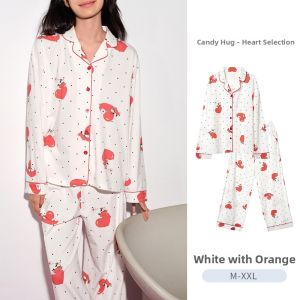 NAITANGPAI | Dotted Opening Leisure and Comfortable Sleepwear Set Wearable Outside