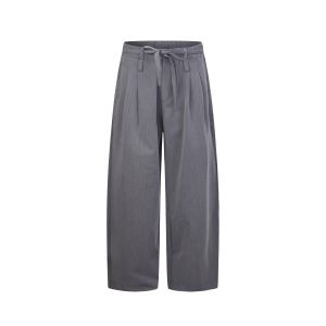 Simple and Stylish Belted Wide-leg Trousers