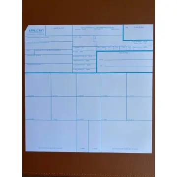 FD-258 Applicant Fingerprint Card