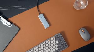 Baseus อะแดปเตอร์ฮับ Type-C รุ่น UltraJoy Series 5-Port HUB Docking Station สีเทา