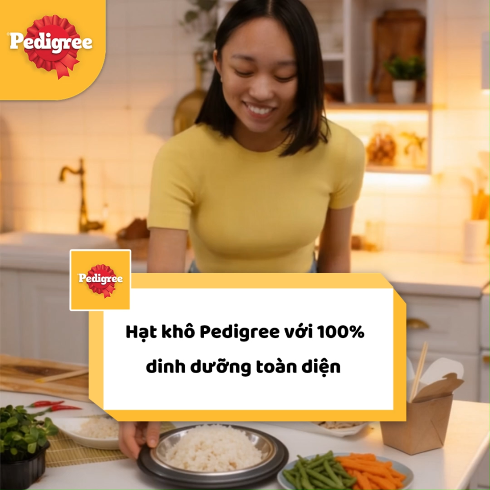 Thức Ăn Cho Chó Lớn PEDIGREE Vị Bò Và Rau Củ - Dinh dưỡng Hoàn Thiện cho một Chú Chó 1+ Tuổi Hạnh Phúc & Khỏe Mạnh
