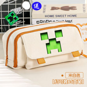 Large Capacity Pencil Case World of Warcraft Cartoon Print Oxford Cloth Student School Supplies Pencil Bag Ideal for Kids And Teens