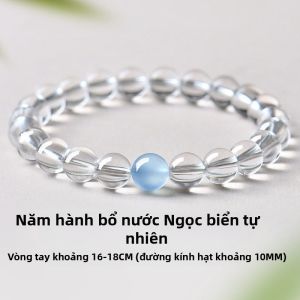 HONGLIANGYUAN | Dây Chuyền Tay Pha Lê Trắng Ngũ Hành cho Sự ổn định Cảm xúc