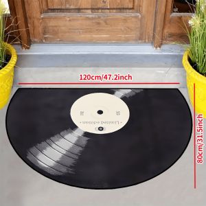 Tấm Thảm Trải Sàn Bằng Nhựa Vinyl Hình Bán Nguyệt VIKAMA Nghệ Thuật Trang Trí Sàn Theo Chủ Đề Âm Nhạc Cho Lối Vào Và Phòng Ngủ Trang Trí Thời Thượng Cá Tính Chống Trơn Trượt Chống Thấm Nước