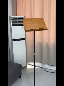 Adjustable Height Reading Stand with Clip Floor Book Stand  Laptop Stand Music Stand Solid Wood Black Circular Chassis Matibay at Stable Swak sa Projector Pagbabasa Performance Scenes Music Sheet Podium Bible Books Display Stand