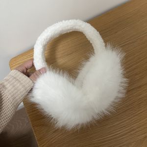 Snow Elf ~ White Rabbit Fur Cute Large Size Stuffed Ear Warmers Warm Ear Protection Female Earmuffs Ear Warmer