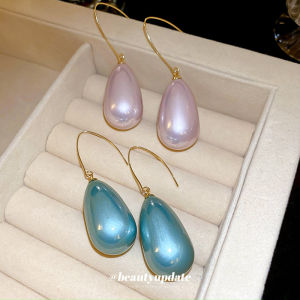 French Elegant Oversized Waterdrop Earrings Simple Luxury Versatile Womens Fashion Jewelry Dangle Earrings Stylish Trendy