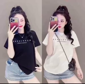 Áo thun cotton Thái dáng vừa ( mã thái HAPPINESS )