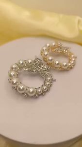 ALENADAY - Aksesoris Wanita Hijab Bros Mewah Elegan Cantik Terbaru Mutiara Berlian Pin Jilbab BRS04