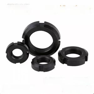GB812 National Standard round Nuts Slot Locking Nuts Anti-looseness Nuts Cap Nuts M10-M300 Carbon Steel Hardware Tools