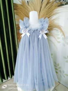 DRESS SIMPLE CANTIK DAN ELEGAN | BISA REQUEST WARNA | FREE ACCESSORIES RAMBUT (SELUTUT) USAI 0-10 THN