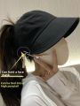 Summer Elegant Womens Sun UV Protection Quick Dry Fishing Cap Wide Brim Duckbill Half Empty Top Hat. 