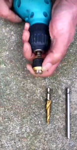 Adaptor mata Bor quick change Chuck Heksagonal pos yang diperluas 1 / 4 "Bits Nut Driver konverter Adapter Converter Hex Shank Keyless Drill Chuck Quick Change cepat