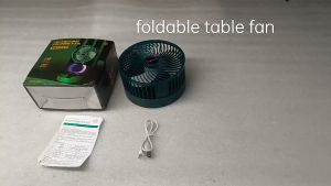 Quạt Gấp Gọn Sạc Tích Điện Siêu Mát - 3 Tốc Độ Gió Cổng Sạc USB Xoay 180 Độ