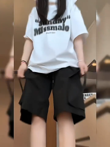 Womens Korean Relaxed Fashion Cargo Shorts