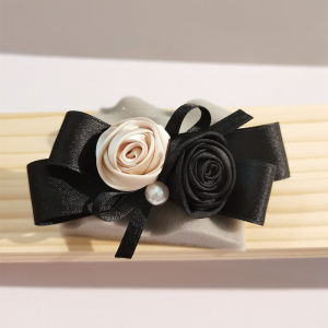 Black Butterfly Knot Hair Clip Spring Clamp Cross Clip Half Updo Elegance Top Clip Rose Hair Pin Fashionable Hair Accessories