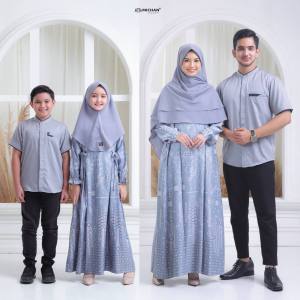 new hawwa michan grey sarimbit new hawwa michan grey Family set warna abu abu gamis anak 2 tahun ke atas