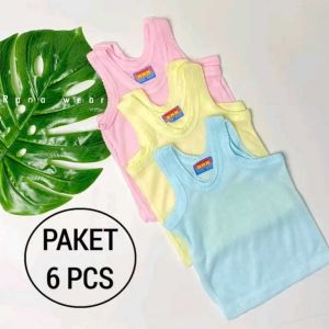 12 Pcs Singlet bayi SIZE S/M//L/XL/3L//4L - kaos kutang bayi/