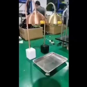 XINHONG Buffet food warming lamp commercial food warmer infrared 250W Marble bottom Adsorbable desktop catering food heating lamp Suitable for hotels restaurants and pizza bakeries