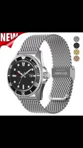 1.0 Milanese Mesh Loop Stainless Steel Watchband for DW for Omega for Rolex Bracelet Men Women Replace Strap 18mm 20mm 22mm 24mm