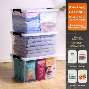 Citylong | Transparent Home Storage Box for Clothes Toys Books