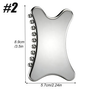 1 Chiếc Thép Không Gỉ Gua Sha Dụng Cụ Chăm Sóc Da Mặt Kim Loại Mặt Điêu Khắc Massage Làm Đẹp Cạo Tấm Chăm Sóc Da Quà Tặng Cho Nữ