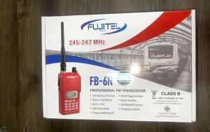 เครื่องวิทยุสื่อสาร FUJITEL FB-6N (5W/160ช่องใช้งาน)ถูกต้องตามกฎหมายจดใบอนถุญาตฯได้