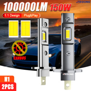 New H1 LED High Power Headlight Bulbs for Car 100000LM 6000K White CANBUS Error Free Auto Lamp Wireless Plug And Play 2PCS