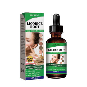 Jaysuing Pore Shrinking Facial Serum Licorice Root Extract Essential Oil Anti Acne Wrinkle Oil Control Blackhead Removal Liquid Face Care Treatment Serum Essence Shrink Pores Relieve Dryness Oil Control Firming Moisturizing Repairing Smooth 30ml