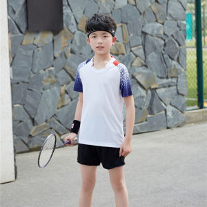 Trang Phục Thể Thao Trang Phục Cầu Lông Bóng Chuyền Trang Phục In Chữ Nhanh Khô Tay Ngắn Cho Trẻ Em Nam Nữ Nam Nữ Trang Phục Quần Vợt Bóng Bàn Mẫu Mới